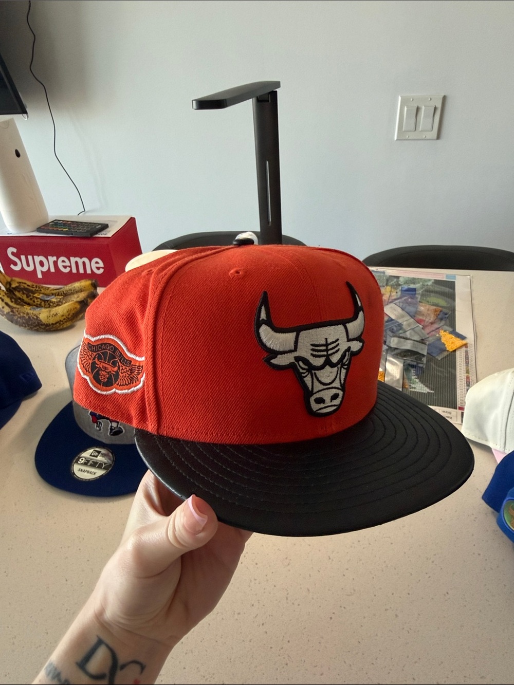 Lids Kids Chicago Bulls Red and Black Snapback Hat